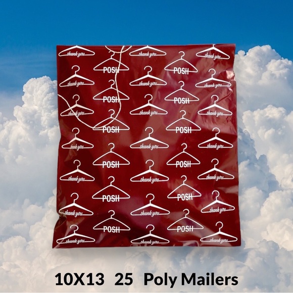MAILERSNAMORE Other - ( Quantity 25 10x13 ) Posh Hanger Burgundy Poly Mailers Bags Shipping Envelopes